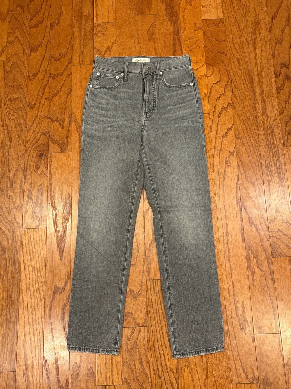 Madewell the perfect vintage straight jeans Size 24‎ Light Gray 90s Nirvana
